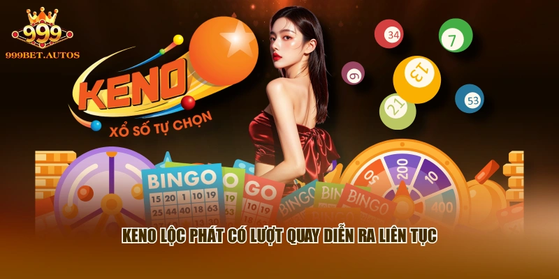 Keno Lộc Phát có lượt quay diễn ra liên tục